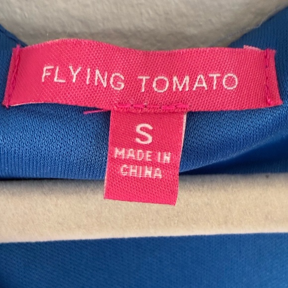 Flying Tomato Pink and Blue Floral Long Sleeve Dress - Picture 2 of 3